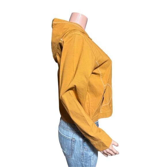 women's stretch nylon zip up thin casual hoodie short sweater M - Picture 6 of 6